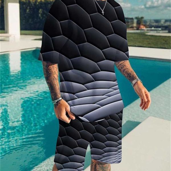 2023 breathable 3d digital printing gradient color summer men's casual beach style short sleeve set, White;black
2023 breathable 3d digital printing gradient color summer men's casual beach style short sleeve set, White;black