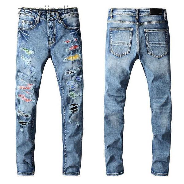 slightly blue 2023 trendy amirs color men's fashion jeans men's designer hole pants patch 20men's korean elastic slim jeans
slightly blue 2023 trendy amirs color men's fashion jeans men's designer hole pants patch 20men's korean elastic slim jeans