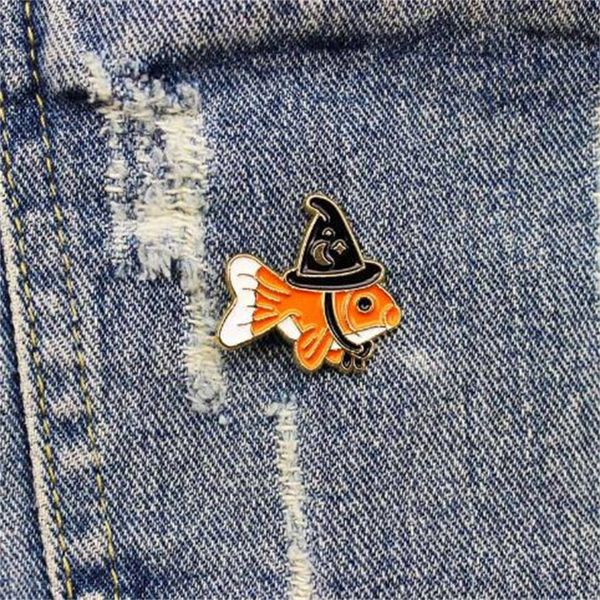 creative wizard fish brooch cute animal enamel brooch lucky fish and magic hat badge fashion bag jewelry gift for friends ab1125, Gray
creative wizard fish brooch cute animal enamel brooch lucky fish and magic hat badge fashion bag jewelry gift for friends ab1125, Gray