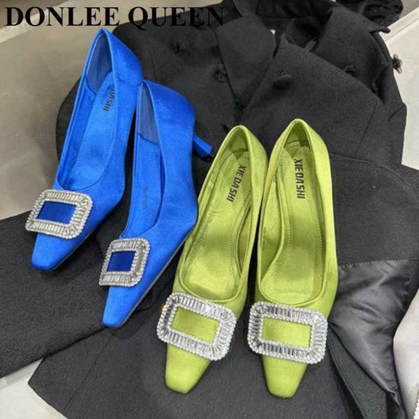 fashion silk women pumps square toe high heels shoes brand bling crystal buckle pumps for party dress ladies shoes slip on mujer 230223, Black
fashion silk women pumps square toe high heels shoes brand bling crystal buckle pumps for party dress ladies shoes slip on mujer 230223, Black