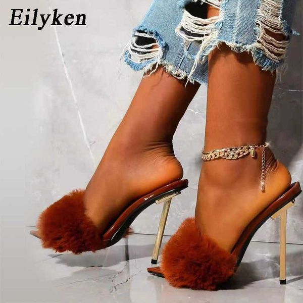 slippers eilyken fashion faux fur women mule high heels slippers sandals flip flops pointed toe slides party shoes, Black
slippers eilyken fashion faux fur women mule high heels slippers sandals flip flops pointed toe slides party shoes, Black