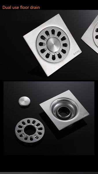 stainless steel floor drain toilet kitchen washing machine dual-use balcony anti-odor square single and double use thickened floor drain by
stainless steel floor drain toilet kitchen washing machine dual-use balcony anti-odor square single and double use thickened floor drain by