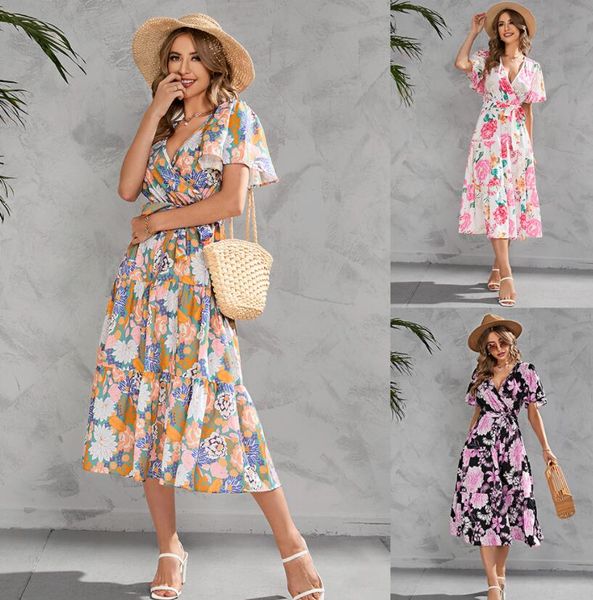 women's casual dress 2023 summer print v-neck waist waist length short sleeve dress women's dress, Black;gray
women's casual dress 2023 summer print v-neck waist waist length short sleeve dress women's dress, Black;gray