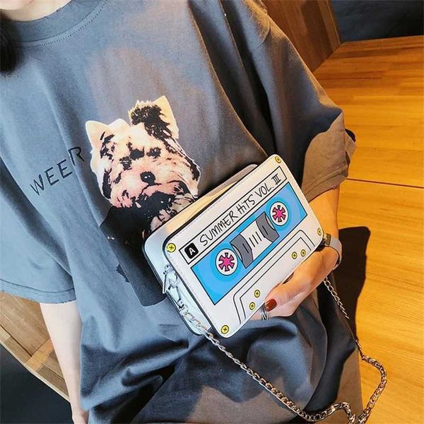 crossbody summer small chain shoulder bag tape leather recorder women pu s cute funny cartoon female day clutches
crossbody summer small chain shoulder bag tape leather recorder women pu s cute funny cartoon female day clutches