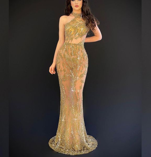 sparkly mermaid prom dresses sleeveless halter appliques diamonds sparkly sequins floor length beaded lace hollow evening dress bridal gowns, Black
sparkly mermaid prom dresses sleeveless halter appliques diamonds sparkly sequins floor length beaded lace hollow evening dress bridal gowns, Black