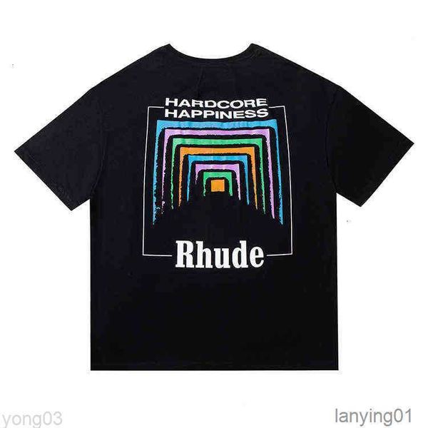 22ss fashion brand rhude t shirt short sleeved tunnel abstract american high street loose leisure versatile half t-shirt for, White;black
22ss fashion brand rhude t shirt short sleeved tunnel abstract american high street loose leisure versatile half t-shirt for, White;black