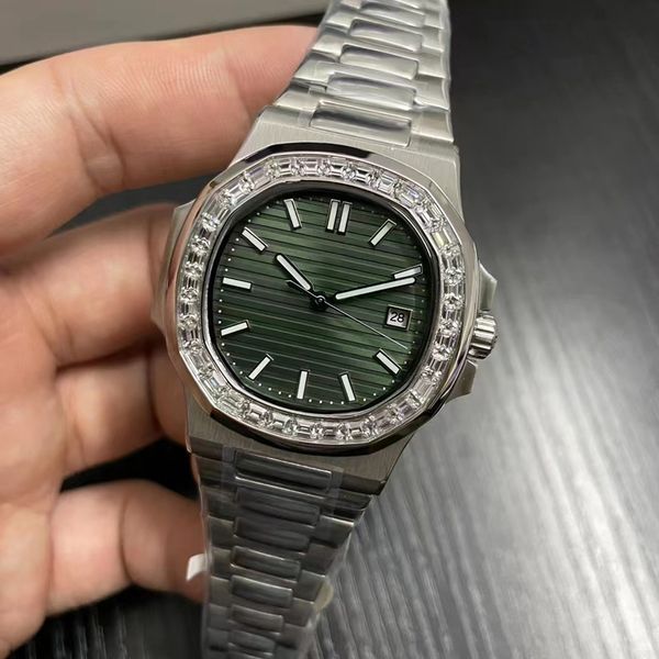 luxury men's watch parrot 5711 classic green 40mm sapphire dial large grain diamond bezel 30m waterproof transparent back men's gi, Slivery;brown
luxury men's watch parrot 5711 classic green 40mm sapphire dial large grain diamond bezel 30m waterproof transparent back men's gi, Slivery;brown