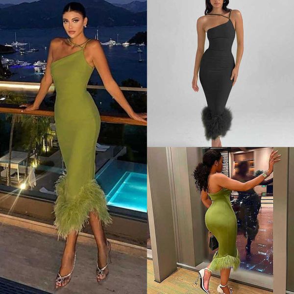 women designer dresses knitted one shoulder neck hanging temperament dress 2023 spring and summer womens slim dress, Black;gray
women designer dresses knitted one shoulder neck hanging temperament dress 2023 spring and summer womens slim dress, Black;gray