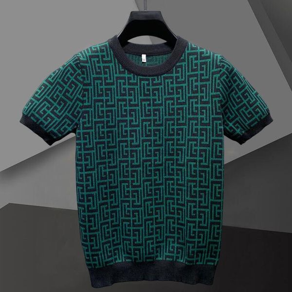 men's t-shirts new striped knitted t-shirt short sleeve slim fit t shirts korean casual o-neck tees ice silk breathable streetwear, White;black
men's t-shirts new striped knitted t-shirt short sleeve slim fit t shirts korean casual o-neck tees ice silk breathable streetwear, White;black