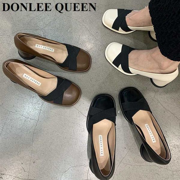 2023 new spring french style retro round toe pumps fashion temperament elegant thick heels shoes brand mary jane slip on loafers 230223, Black
2023 new spring french style retro round toe pumps fashion temperament elegant thick heels shoes brand mary jane slip on loafers 230223, Black