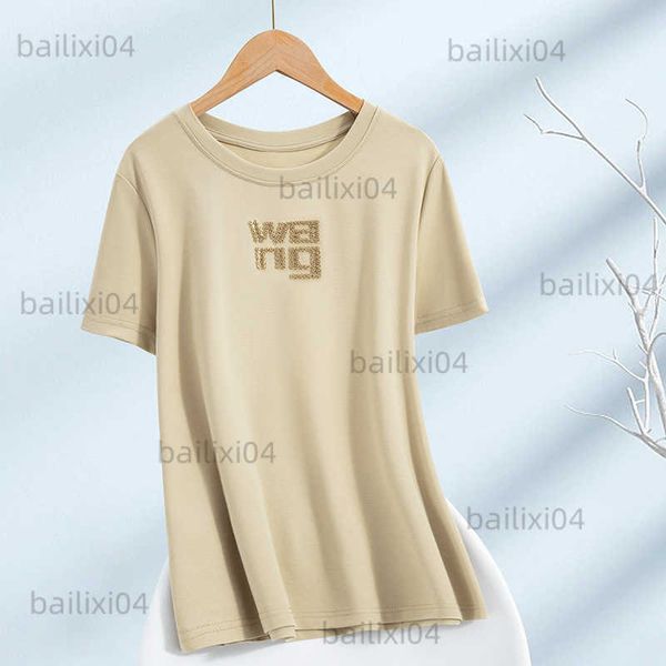 women's t-shirt aw wang summer 2022 diamond letter loose short sleeve roman cotton women t230323, White
women's t-shirt aw wang summer 2022 diamond letter loose short sleeve roman cotton women t230323, White