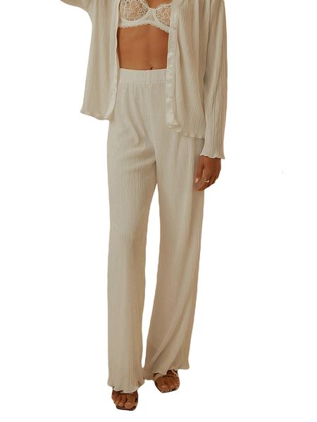 women's pants s spring fall casual solid color elastic band ruched wide leg trousers 230323, Black;white
women's pants s spring fall casual solid color elastic band ruched wide leg trousers 230323, Black;white