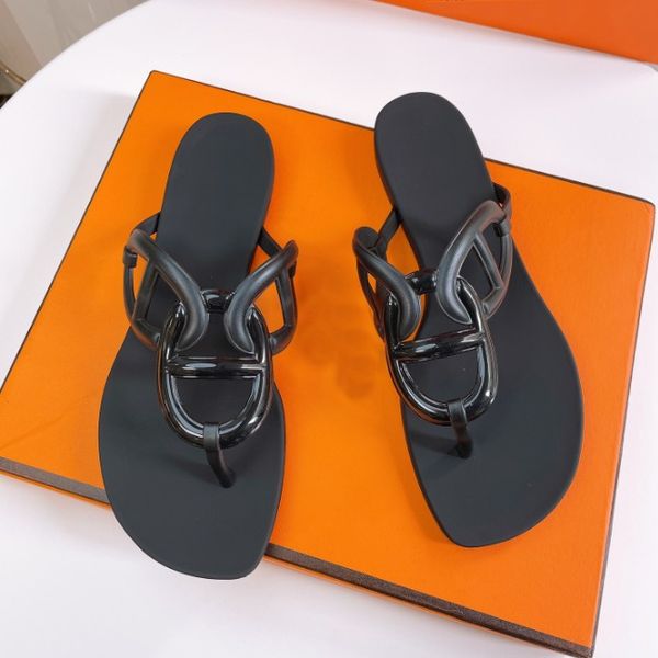designer oran sandals women flat slippers rubber black colors chain slides rubber soles summer fashion beach shoes with box
designer oran sandals women flat slippers rubber black colors chain slides rubber soles summer fashion beach shoes with box