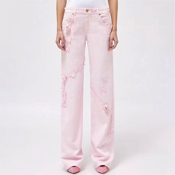 women's jean's jeans spring 2023 hand embroidered flower decoration pants korean fashion pure cotton straight trousers 230323, Blue
women's jean's jeans spring 2023 hand embroidered flower decoration pants korean fashion pure cotton straight trousers 230323, Blue