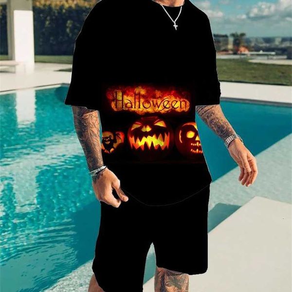 3d skull print men's summer short sleeve_ beach pants set trendy t-shirt shorts, White;black
3d skull print men's summer short sleeve_ beach pants set trendy t-shirt shorts, White;black