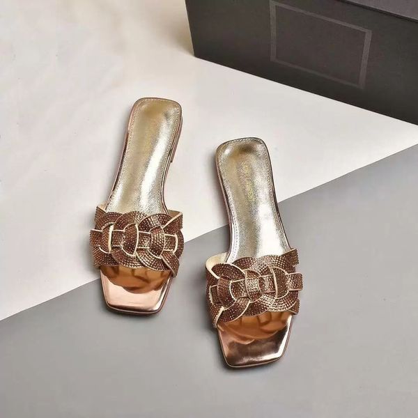 2021s summer beach slide tribute sandals flats intertwining straps strass flip flops slipper r outdoor slides sandalias 35-40, Black
2021s summer beach slide tribute sandals flats intertwining straps strass flip flops slipper r outdoor slides sandalias 35-40, Black