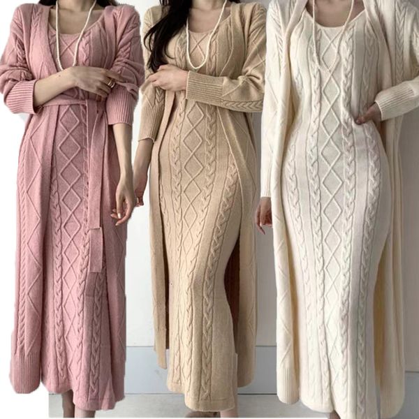 two piece dress winter women knitted 2 pieces set casual long coat dress solid long sleeve sweater coat knitted dress 2pcs suits women warm, White
two piece dress winter women knitted 2 pieces set casual long coat dress solid long sleeve sweater coat knitted dress 2pcs suits women warm, White