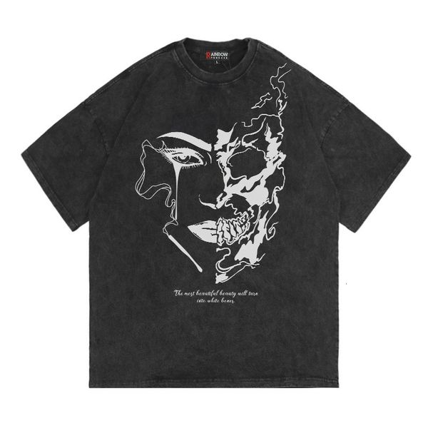 women's tshirt summer women tshirts graphic print washed old hip hop loose short sleeve t shirt men streetwear rainbow waves 230323, White
women's tshirt summer women tshirts graphic print washed old hip hop loose short sleeve t shirt men streetwear rainbow waves 230323, White