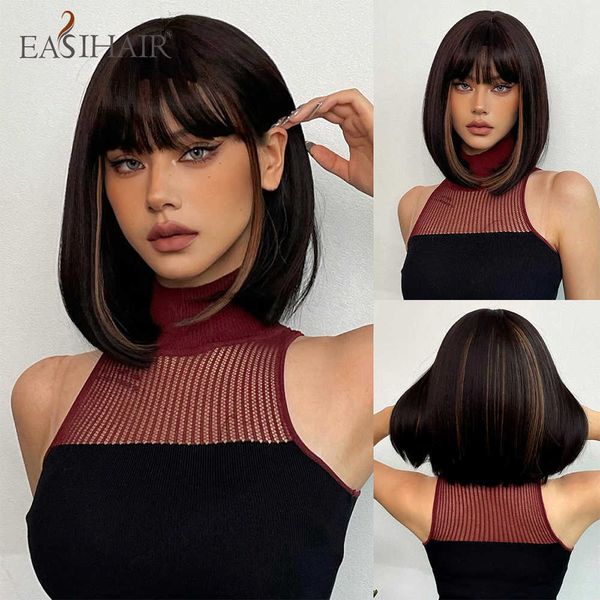 synthetic wigs easihair black straight bob synthetic wig with bangs short blonde highlight natural for women cosplay heat resistant 230227
synthetic wigs easihair black straight bob synthetic wig with bangs short blonde highlight natural for women cosplay heat resistant 230227