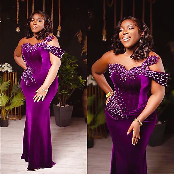 2023 arabic aso ebi mermaid purple prom dresses pearls satin evening formal party second reception birthday engagement bridesmaid gowns dres, Black
2023 arabic aso ebi mermaid purple prom dresses pearls satin evening formal party second reception birthday engagement bridesmaid gowns dres, Black