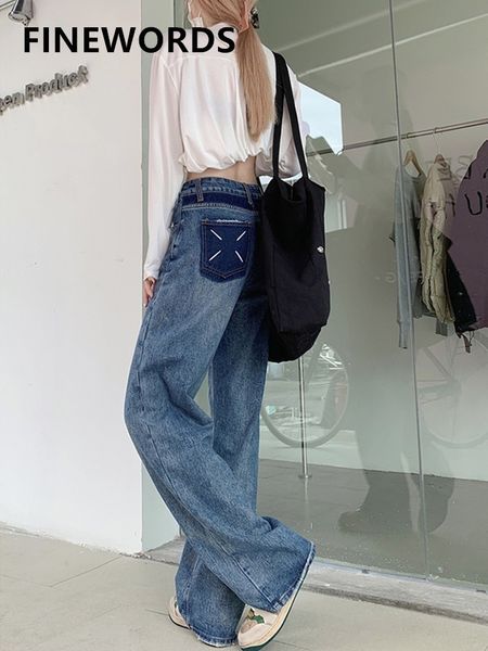 women's jeans fiords vintage casual wide leg for women back pocket printed high waist punk easymatch straight 230323, Blue
women's jeans fiords vintage casual wide leg for women back pocket printed high waist punk easymatch straight 230323, Blue