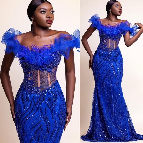2023 arabic aso ebi royal blue prom dresses mermaid sequined lace crystals evening formal party second reception birthday engagement bridesm, Black
2023 arabic aso ebi royal blue prom dresses mermaid sequined lace crystals evening formal party second reception birthday engagement bridesm, Black