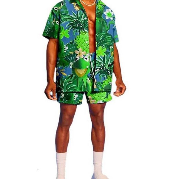 2023 men's casual set summer new print shirt hawaii beach short sleeve shorts 2pk, Black
2023 men's casual set summer new print shirt hawaii beach short sleeve shorts 2pk, Black