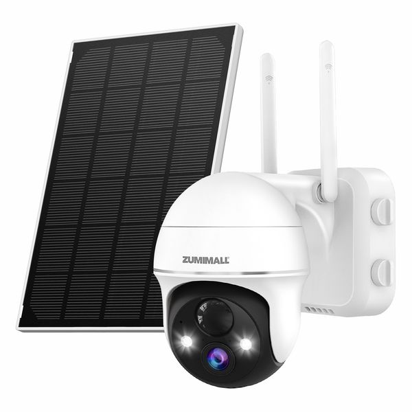 zumimall 2k security camera outdoor with solar panel, battery powered wireless camera with 360° ptz, spotlight/siren/pir detection/color nig
zumimall 2k security camera outdoor with solar panel, battery powered wireless camera with 360° ptz, spotlight/siren/pir detection/color nig