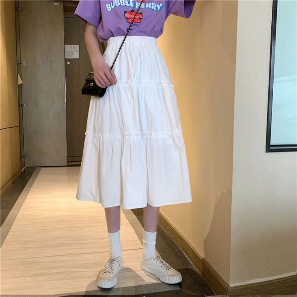 skirts for womens korean style long black white high waist summer pleated women's stylish 230323
skirts for womens korean style long black white high waist summer pleated women's stylish 230323