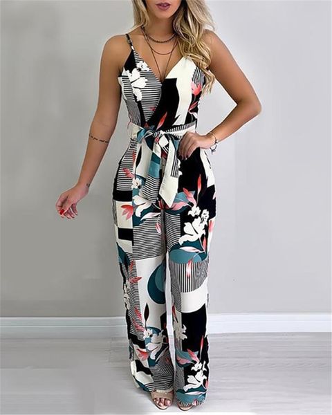 women's jumpsuits rompers women wide leg long pants jumpsuit floral printed sling v-neck low chest loose romper long jumpsuit back zipp, Black;white
women's jumpsuits rompers women wide leg long pants jumpsuit floral printed sling v-neck low chest loose romper long jumpsuit back zipp, Black;white
