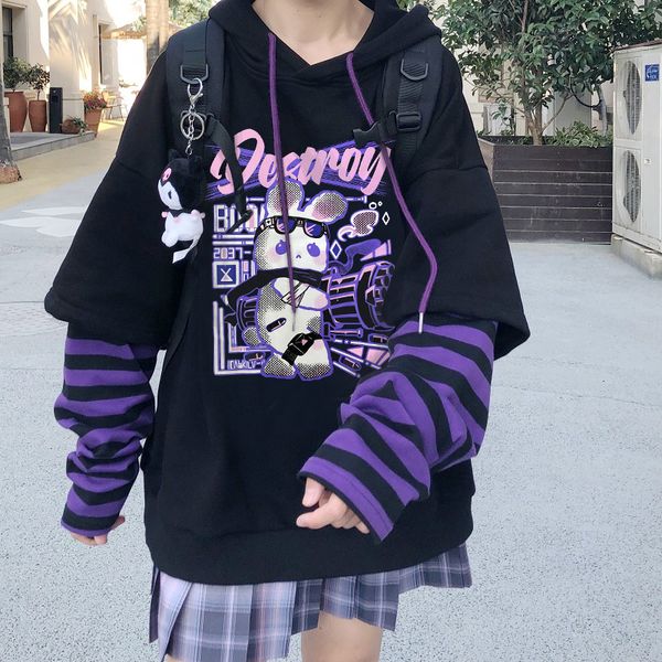womens hoodies sweatshirts japanese anime fake twopiece hooded casual vintage kawaii cartoon winter loose sweet female sweatshirt y2k clothi, Black
womens hoodies sweatshirts japanese anime fake twopiece hooded casual vintage kawaii cartoon winter loose sweet female sweatshirt y2k clothi, Black