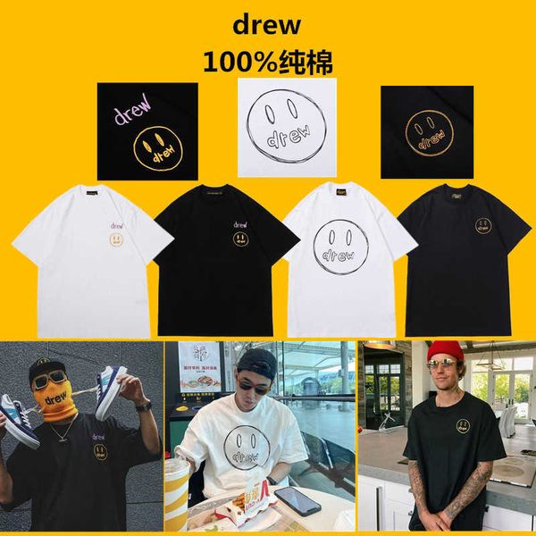 t-shirts designer drew embroidered smiley face same high street vibe loose cotton short sleeve men's and women's t-shirt tee, White;black
t-shirts designer drew embroidered smiley face same high street vibe loose cotton short sleeve men's and women's t-shirt tee, White;black