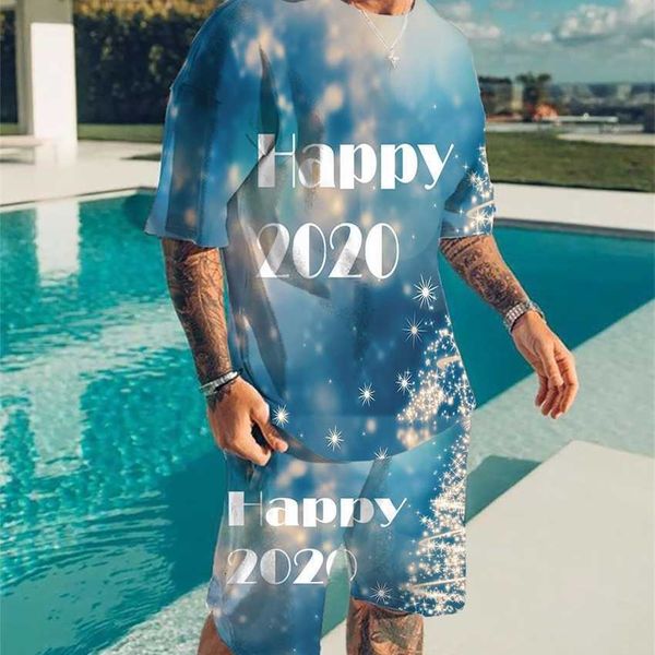 2023 new color print 3d summer casual men's short sleeve beach pants set, White;black
2023 new color print 3d summer casual men's short sleeve beach pants set, White;black