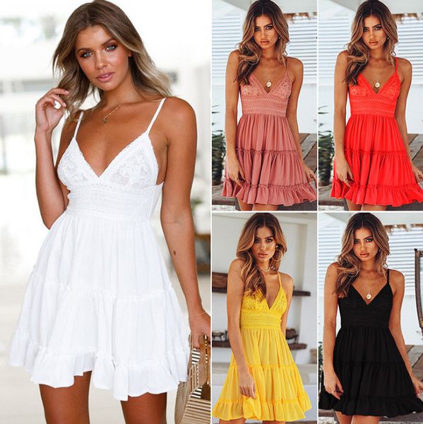 women backless white dress cocktail party slim badycon short beach party mini dresses female spaghetti strap white lace dress, Black;gray
women backless white dress cocktail party slim badycon short beach party mini dresses female spaghetti strap white lace dress, Black;gray