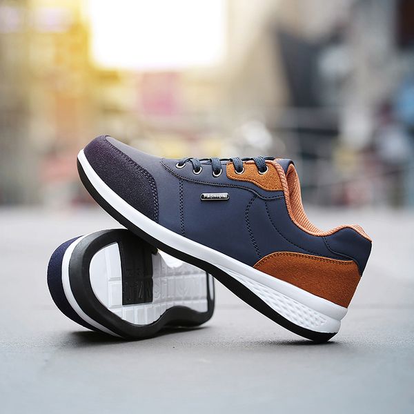 fashion casual mens leather shoes outdoor comfortable lightweight sneakers trendy mens work shoes, Black
fashion casual mens leather shoes outdoor comfortable lightweight sneakers trendy mens work shoes, Black