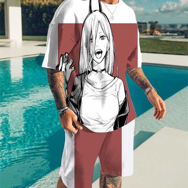 new men's 3d digital printing chainsaw man series hip hop t-shirt set beach pants sports, White;black
new men's 3d digital printing chainsaw man series hip hop t-shirt set beach pants sports, White;black