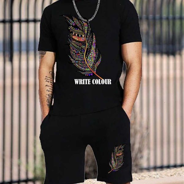 2023 summer stripe multicolor 3d print t-shirt beach shorts sports 2pk diy, White;black
2023 summer stripe multicolor 3d print t-shirt beach shorts sports 2pk diy, White;black