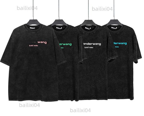 women's t-shirt aw 22s spring summer new letter wash loose fit short sleeve t230323, White
women's t-shirt aw 22s spring summer new letter wash loose fit short sleeve t230323, White