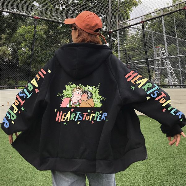 men's hoodies sweatshirts tv series heartser hoodie men zipper fashion coat oversized print pullovers hip hop boys girls sweats hoody s, Black
men's hoodies sweatshirts tv series heartser hoodie men zipper fashion coat oversized print pullovers hip hop boys girls sweats hoody s, Black