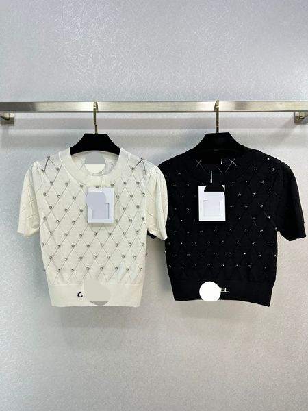 306 xl 2023 spring summer women sweater short sleeve white lapel new pullover brand same style striped white womens weilanx610, White;black
306 xl 2023 spring summer women sweater short sleeve white lapel new pullover brand same style striped white womens weilanx610, White;black