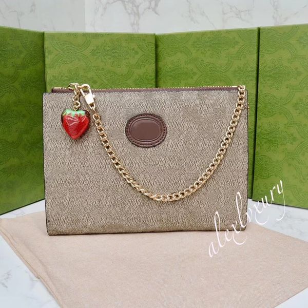 726250 women designer clutch bags double g strawberry hanging ornament wrist bag with gold chain beige ebony canvas wallets classic purses
726250 women designer clutch bags double g strawberry hanging ornament wrist bag with gold chain beige ebony canvas wallets classic purses