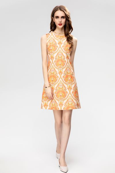 casual dress original designer diamond flower print hand beaded spring/summer 2023 sleeveless loose round neck dress, Black;gray
casual dress original designer diamond flower print hand beaded spring/summer 2023 sleeveless loose round neck dress, Black;gray