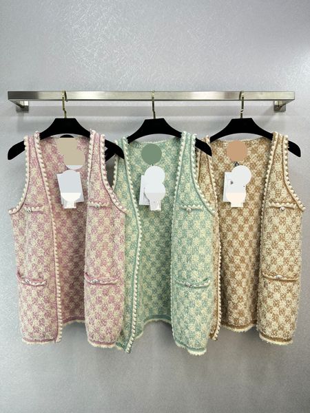 319 2023 runway spring women's sweaters brand same style sleeveless cardigan pink green khaki fashion clothes weilan x684, White;black
319 2023 runway spring women's sweaters brand same style sleeveless cardigan pink green khaki fashion clothes weilan x684, White;black