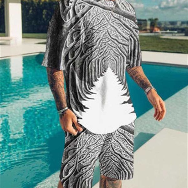 20232 summer men's fashion casual beach shorts 3d digital print color contrast t-shirt set, White;black
20232 summer men's fashion casual beach shorts 3d digital print color contrast t-shirt set, White;black