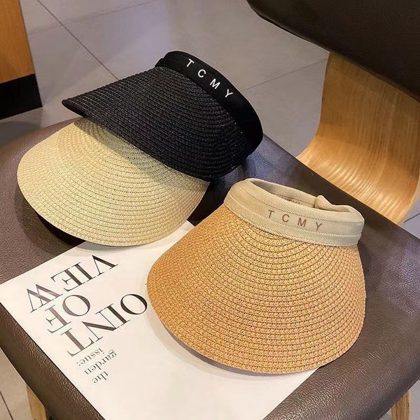 beach hat straw sun visor outdoor oversized eave sunscreen hat women's fashion leaky hat, Blue;gray
beach hat straw sun visor outdoor oversized eave sunscreen hat women's fashion leaky hat, Blue;gray