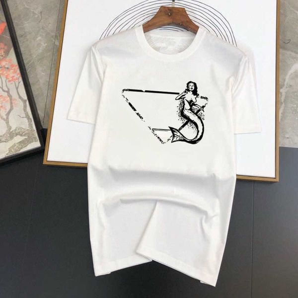 short sleeve t shirt mermaid triangle print pullover sweatshirt men women cotton tee designer tshirt round neck brand custom t-shirt, White;black
short sleeve t shirt mermaid triangle print pullover sweatshirt men women cotton tee designer tshirt round neck brand custom t-shirt, White;black