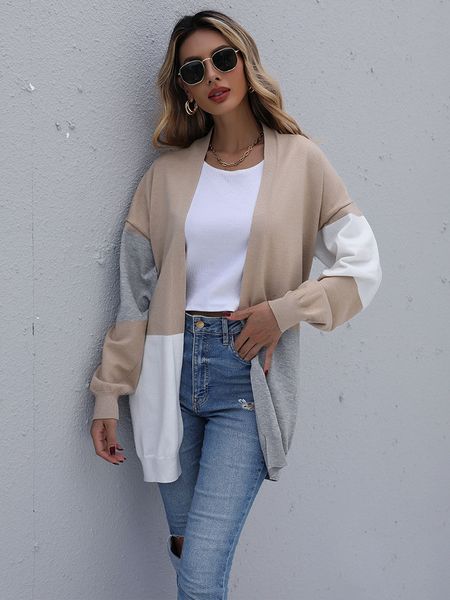 women's knits tees jim nora casual women long sleeve soild colour patchwork loose knit cardigan fashion sweater coat cardigans outdoor, White
women's knits tees jim nora casual women long sleeve soild colour patchwork loose knit cardigan fashion sweater coat cardigans outdoor, White