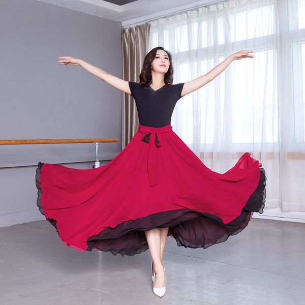 skirts doublesided swung chiffon skirt dancing with twocolor 540degree 8meter long inside and out 230323, Black
skirts doublesided swung chiffon skirt dancing with twocolor 540degree 8meter long inside and out 230323, Black