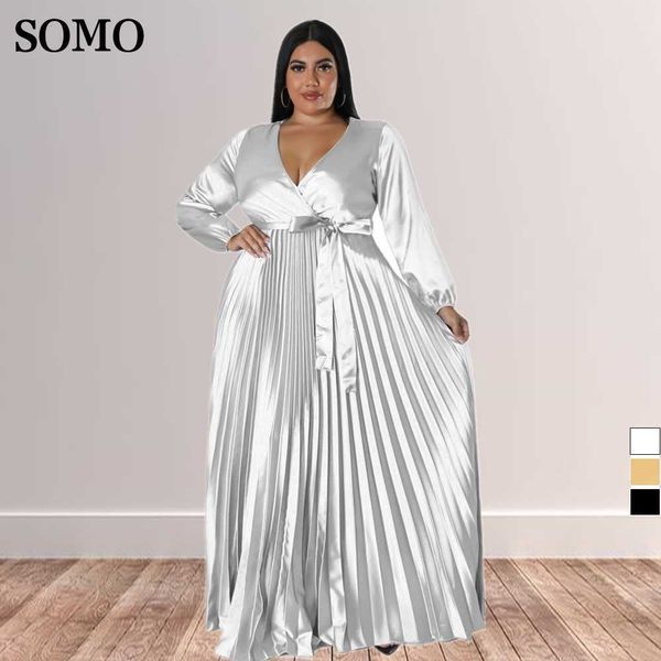 plus size dresses somo elegant solid color pleated women v neck fall clothes maxi long dress wholesale dropshipping 230307, Black
plus size dresses somo elegant solid color pleated women v neck fall clothes maxi long dress wholesale dropshipping 230307, Black