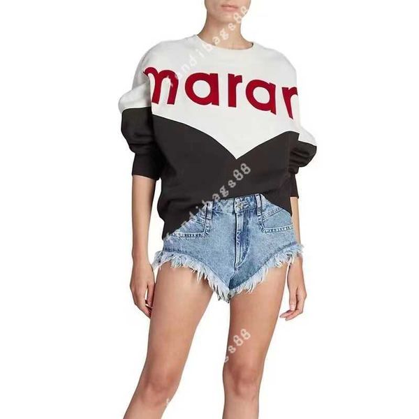 isabel marant 23ss designer sweatshirt round neck pullover sweatshirts women letter flocking print casual color contrast long sleeve sweater, Black
isabel marant 23ss designer sweatshirt round neck pullover sweatshirts women letter flocking print casual color contrast long sleeve sweater, Black
